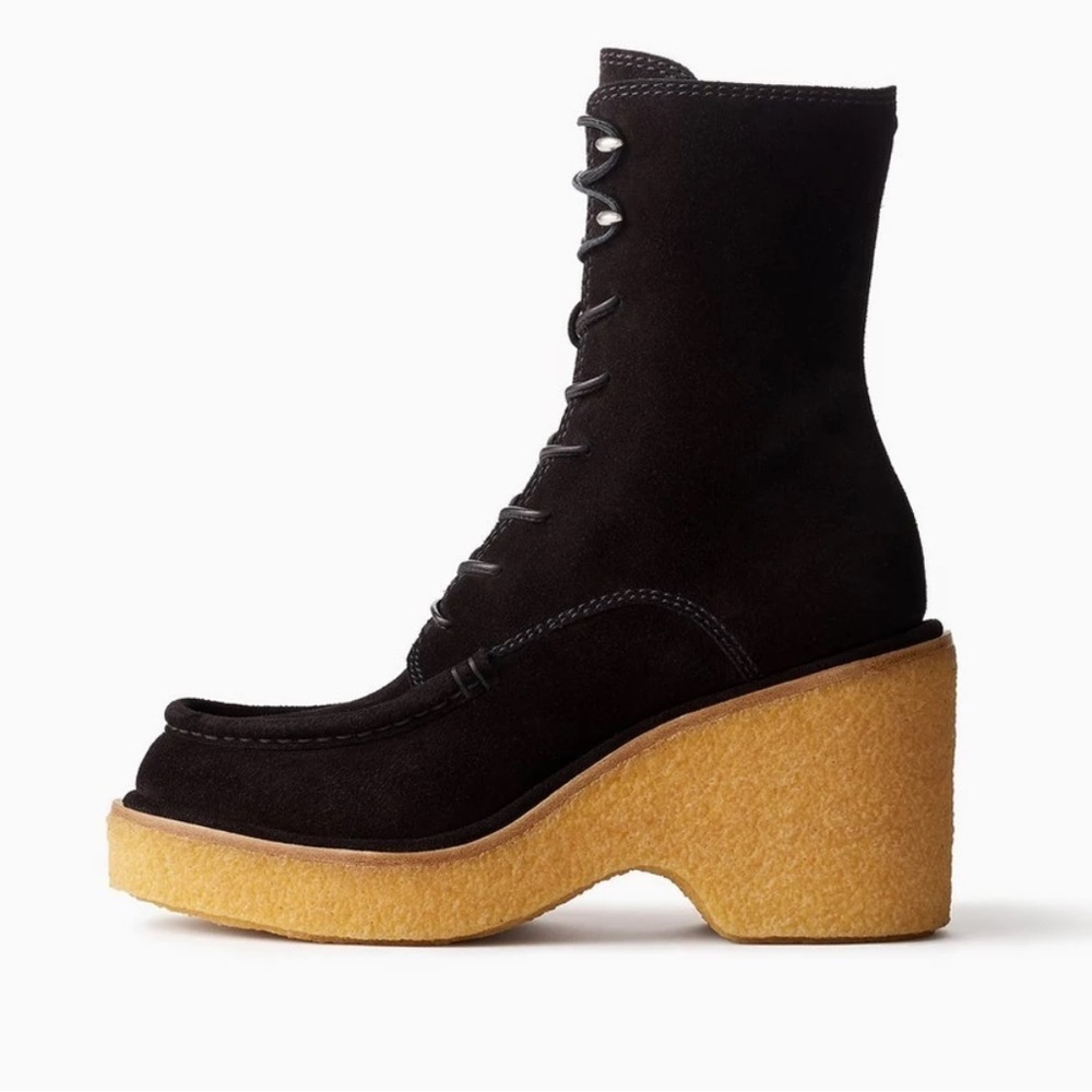 Rag&Bone Scout Wedge - Suede Booties Size EU35 Black